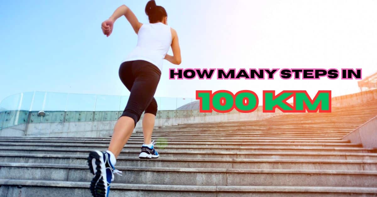 How many steps in 100 km